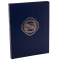 Clasor timbre cu 16 file / 32 pagini negre, coperta albastra