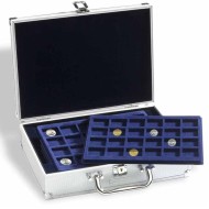Cufar de aluminiu pentru 112 monede diverse