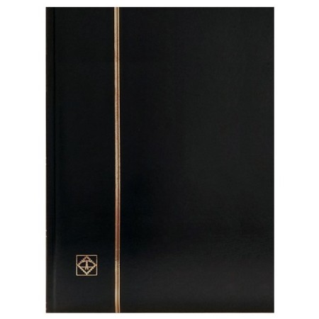 Clasor timbre cu 32 file negre, 64 pagini, seria BASIC, coperta neagra