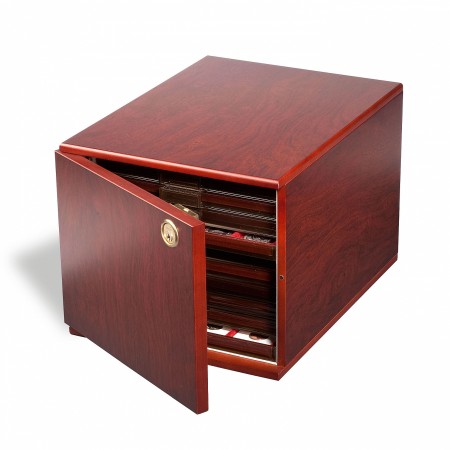 Cabinet pentru 10 tavi de monede MB standard, culoare mahon Cabinet pentru 10 tavi de monede MB standard, culoare mahon