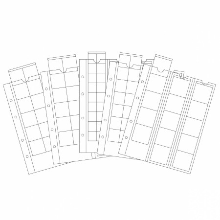 Set folii OPTIMA pentru monede de dimensiuni diferite Set folii OPTIMA pentru monede de dimensiuni diferite