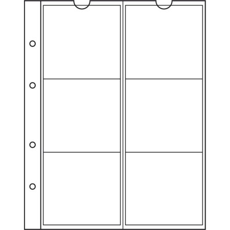 Set folii NUMIS NH6 pentru 6 monede sau medalii