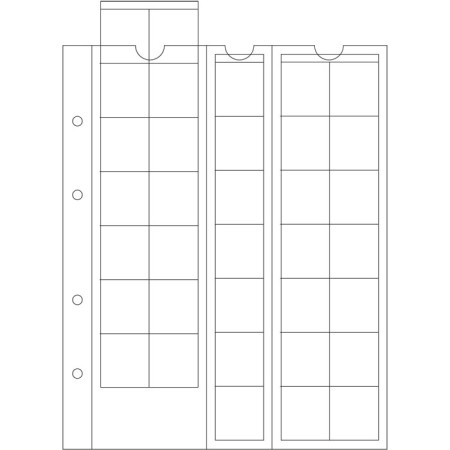 Set folii OPTIMA pentru 35 monede de maxim 27mm