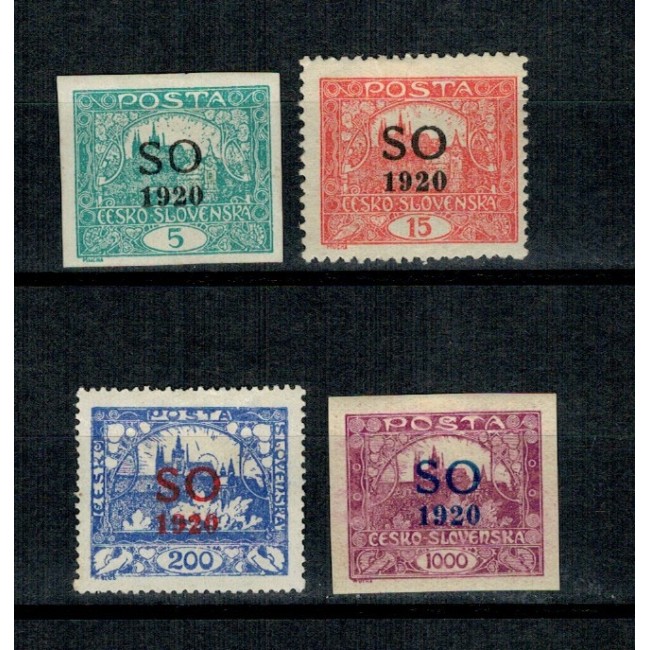 Silezia Superioara 1920 - Mi.No3,6,21,25 neștampilate, cu șarniere