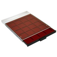 Tava cu 20 locasuri patrate pentru monede de 48mm