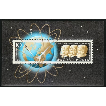 Ungaria 1962 - Cosmonautica, cosmonauti, colita neuzata Ungaria 1962 - Cosmonautica, cosmonauti, colita neuzata