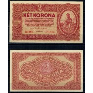 Ungaria 1920 - 2 korona, aUNC