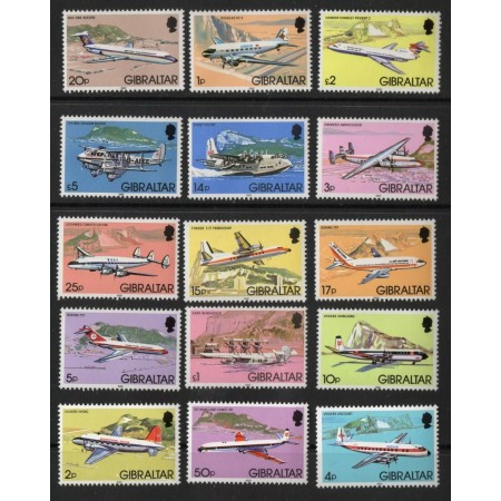Gibraltar 1982 - Avioane, aviatie, serie neuzata