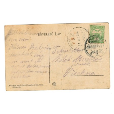 Cluj Napoca 1909 - Teatrul National, ilustrata circulata Cluj Napoca 1909 - Teatrul National, ilustrata circulata