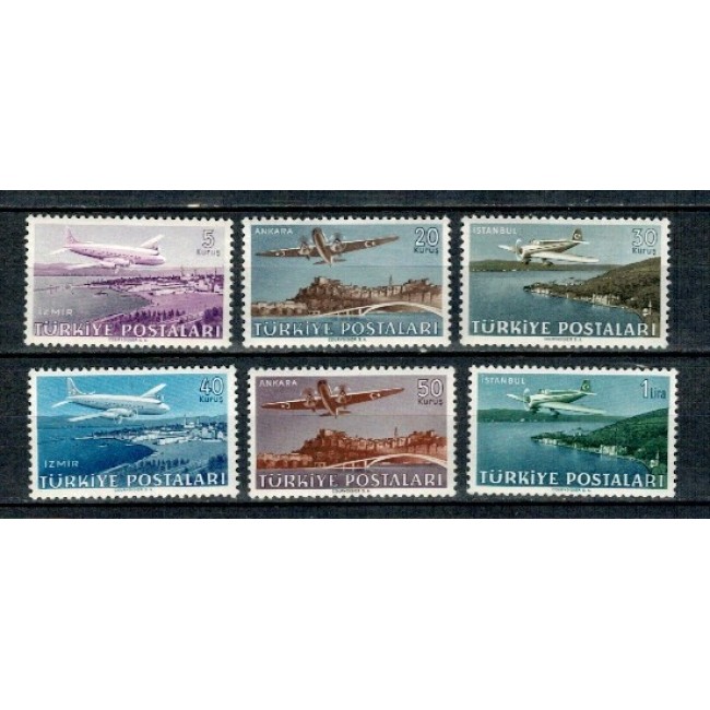 Turcia 1949 - Avioane, posta aeriana, serie neuzata Turcia 1949 - Avioane, posta aeriana, serie neuzata