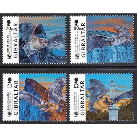 Gibraltar 2017 - Fauna WWF, lilieci, serie neuzata Gibraltar 2017 - Fauna WWF, lilieci, serie neuzata