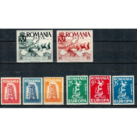 Romania 1956-1957 - Exil, lot 3 serii nestampilate Romania 1956-1957 - Exil, lot 3 serii nestampilate