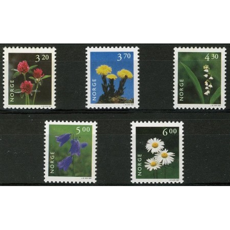 Norvegia 1997 - Flori, flora, serie neuzata