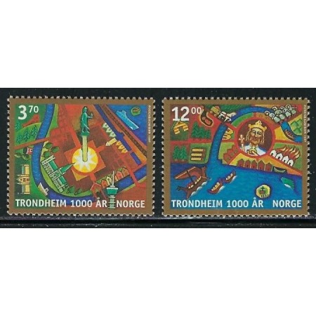 Norvegia 1997 - Orasul Trondheim, aniversare, serie neuzata