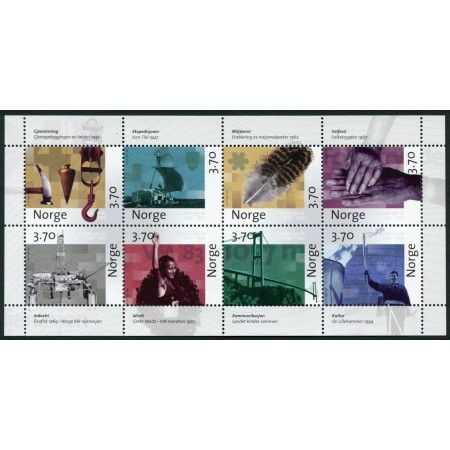 Norvegia 1997 - Aniversare Posta Norvegia, bloc neuzat Norvegia 1997 - Aniversare Posta Norvegia, bloc neuzat