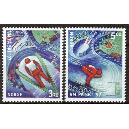 Norvegia 1997 - Schi nordic, serie neuzata