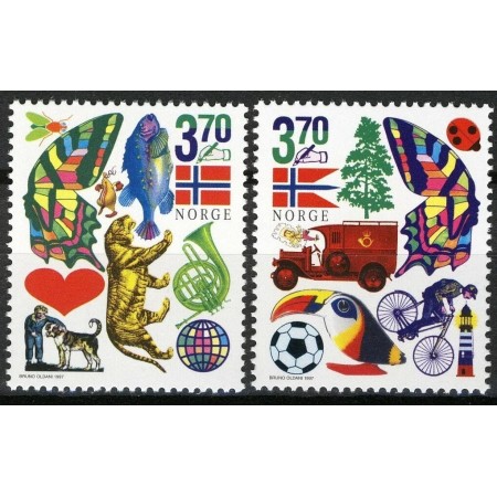 Norvegia 1997 - Stamp Association for Children, serie neuzata