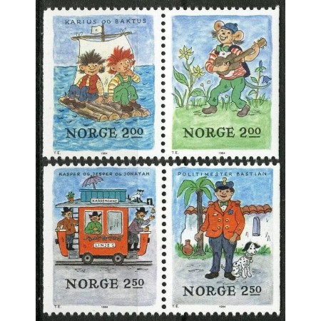Norvegia 1984 - Craciun, carti pentru copii, serie neuzata Norvegia 1984 - Craciun, carti pentru copii, serie neuzata