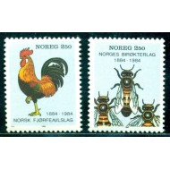Norvegia 1984 - Albine, apicultura, cocos, serie neuzata