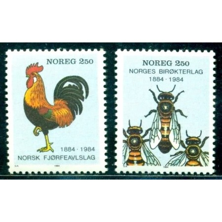 Norvegia 1984 - Albine, apicultura, cocos, serie neuzata Norvegia 1984 - Albine, apicultura, cocos, serie neuzata