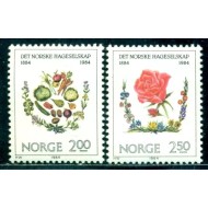 Norvegia 1984 - Flori, trandafir, legume, fructe, horticultura, serie neuzata