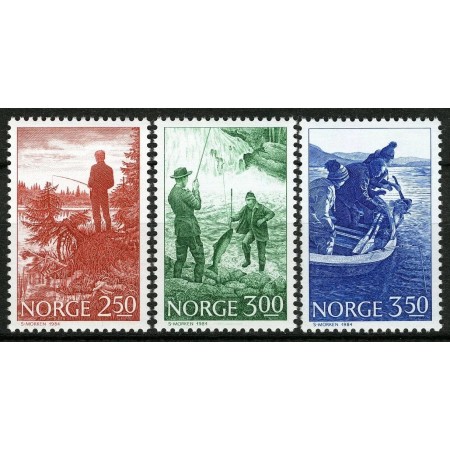 Norvegia 1984 - Pescuit sportiv, pesti, serie neuzata Norvegia 1984 - Pescuit sportiv, pesti, serie neuzata