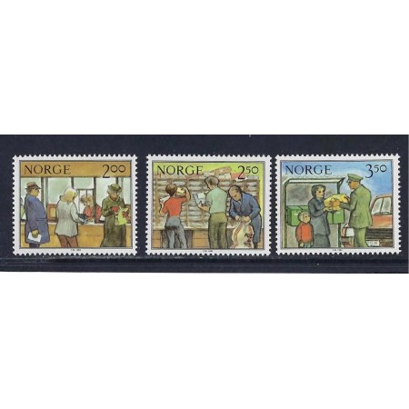 Norvegia 1984 - Posta, oficii postale, munca postasilor, serie neuzata Norvegia 1984 - Posta, oficii postale, munca postasilor, serie neuzata