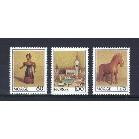 Norvegia 1978 - Craciun, jucarii de lemn, serie neuzata Norvegia 1978 - Craciun, jucarii de lemn, serie neuzata