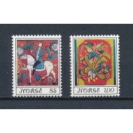 Norvegia 1974 - Folk art, picturi, serie neuzata