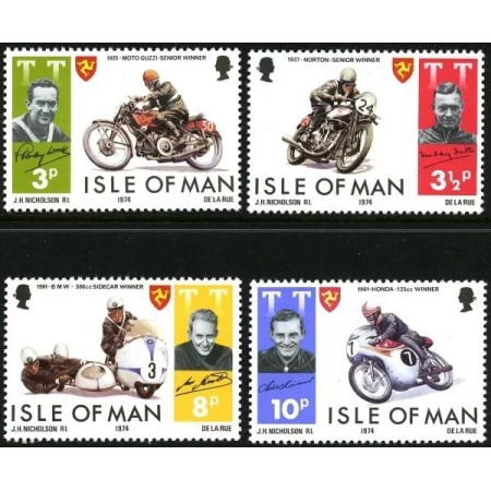 Isle of Man 1974 - Motociclete, motociclism, curse TT, serie neuzata
