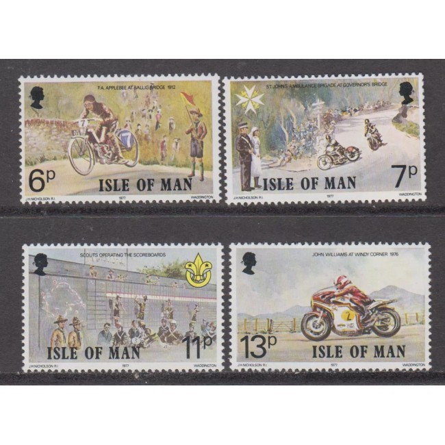 Isle of Man 1977 - Motociclete, curse TT, serie neuzata