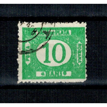1908 - Taxa de Plata, val. 10 bani, eroare, stampilat 1908 - Taxa de Plata, val. 10 bani, eroare, stampilat