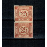 1896 - Taxa de Factagiu, filigran Stema culcat, pereche nestampilata, cu sarniere