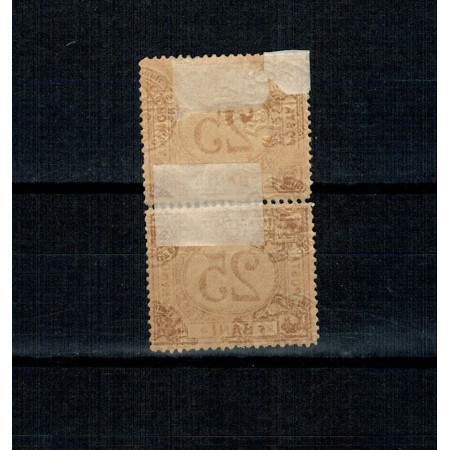 1896 - Taxa de Factagiu, filigran Stema culcat, pereche nestampilata, cu sarniere