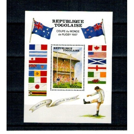 Togo 1987 - Rugby, Cupa Mondiala, colita neuzata Togo 1987 - Rugby, Cupa Mondiala, colita neuzata