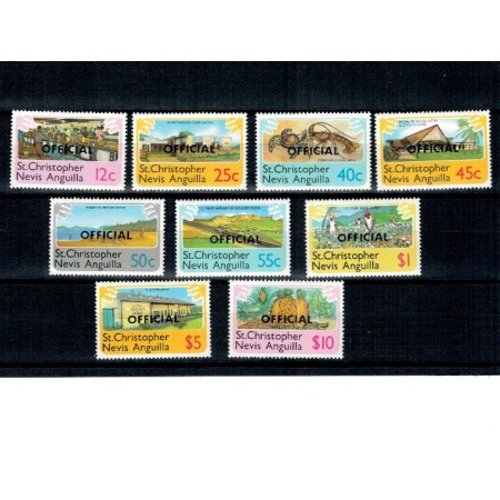 St. Christopher Nevis Anguilla 1980 - Oficiale, supratipar, serie neuzata St. Christopher Nevis Anguilla 1980 - Oficiale, supratipar, serie neuzata