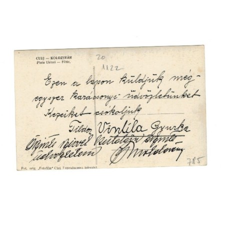 Cluj Napoca 1930(aprox.) - Piata Unirei, ilustrata