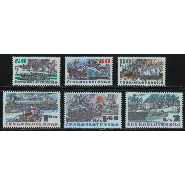 Cehoslovacia 1972 - Vapoare, navigatie, serie neuzata