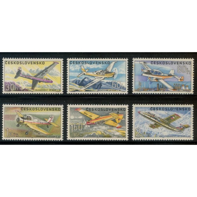 Cehoslovacia 1967 - Avioane, aviatie, serie neuzata