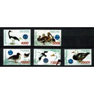 Indonesia 1998 - Pasari de apa, rate, fauna, serie neuzata