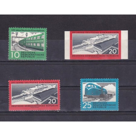 DDR 1960 - Trenuri, aniversare caile ferate, serie neuzata DDR 1960 - Trenuri, aniversare caile ferate, serie neuzata