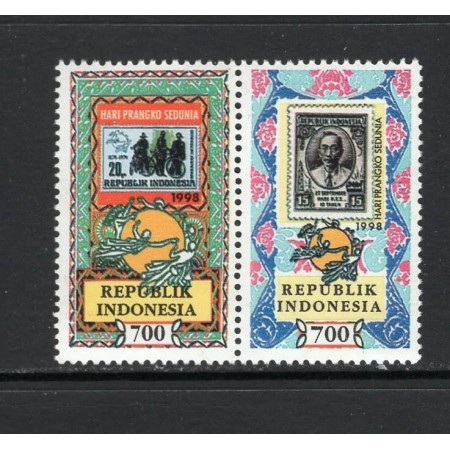 Indonesia 1998 - Ziua marcii postale, timbru pe timbru, serie neuzata Indonesia 1998 - Ziua marcii postale, timbru pe timbru, serie neuzata