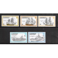 Alderney 1990 - Vapoare, nave de lupta, serie neuzata