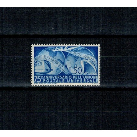 Italia 1949 - UPU, tren, avion, neuzat