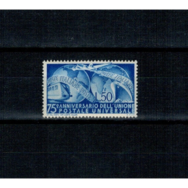 Italia 1949 - UPU, tren, avion, neuzat