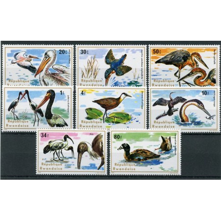 Rwanda 1975 - Păsări de apa, fauna, serie neuzata Rwanda 1975 - Păsări de apa, fauna, serie neuzata