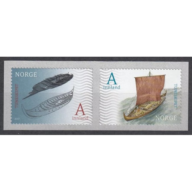 Norvegia 2017 - Vapoare Viking, serie timbre autocolant neuzate Norvegia 2017 - Vapoare Viking, serie timbre autocolant neuzate