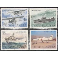Iugoslavia 1982 - Aviatia, marina, avioane, vapoare, serie neuzata