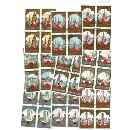 URSS 1980 - Jocurile Olimpice, orase (XIII, XV, XVI), serii blocuri de 4 stampilate URSS 1980 - Jocurile Olimpice, orase (XIII, XV, XVI), serii blocuri de 4 stampilate
