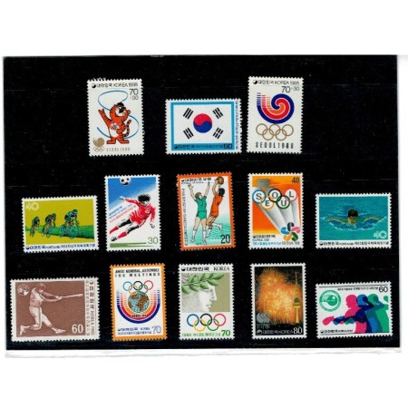 Korea de Sud - Lot timbre neuzate tematica Jocurile Olimpice, sport Korea de Sud - Lot timbre neuzate tematica Jocurile Olimpice, sport